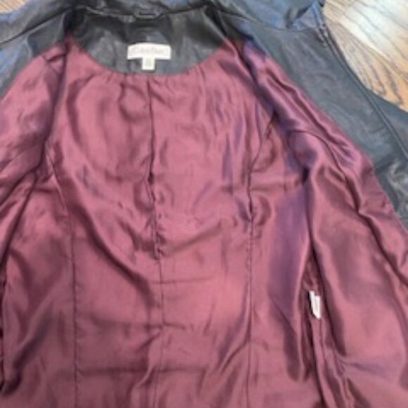 Clearout-Calvin Klein lambskin leather jacket sz M - Picture 8 of 11